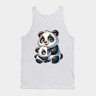 Panda with baby. Tank Top